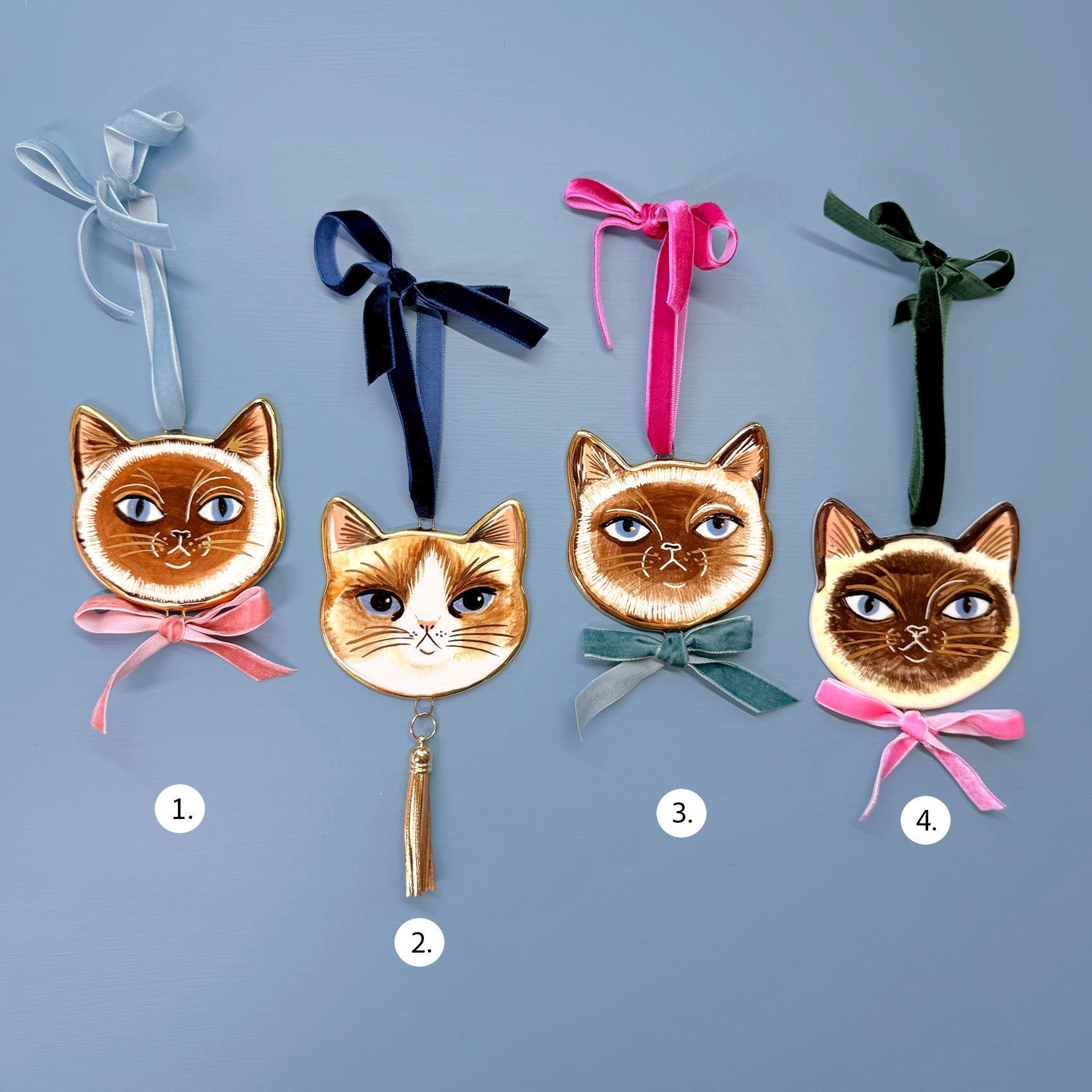 PORCELAIN ORNAMENT - SIAMESE CATS