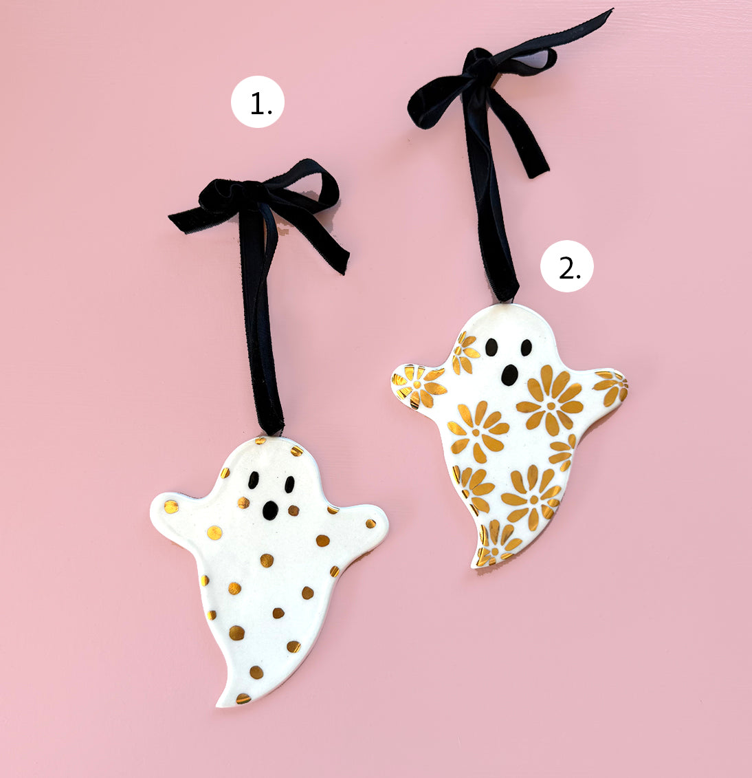 PORCELAIN ORNAMENT - GROOVY GHOSTS