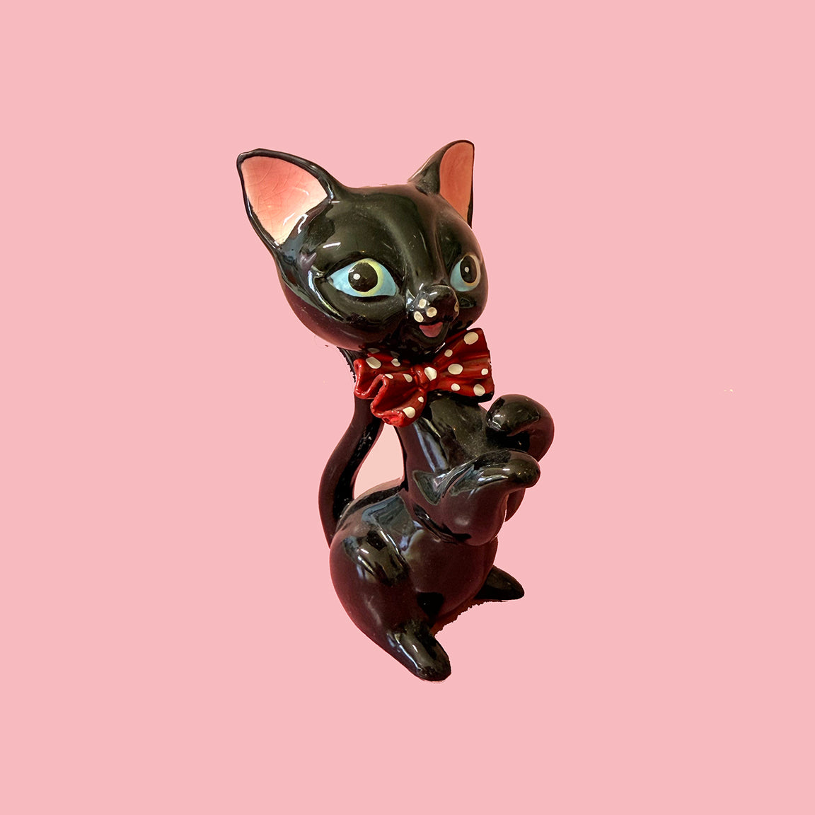 VINTAGE BLACK CAT STATUE