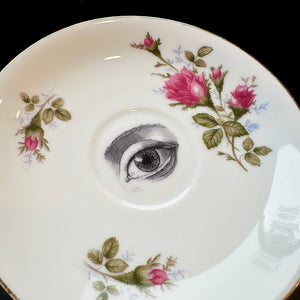 Vintage Saucer Art Plate - Mystical Eye