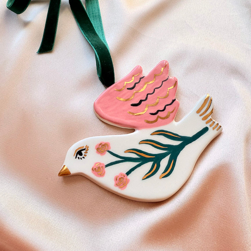 Folk Bird Ornaments