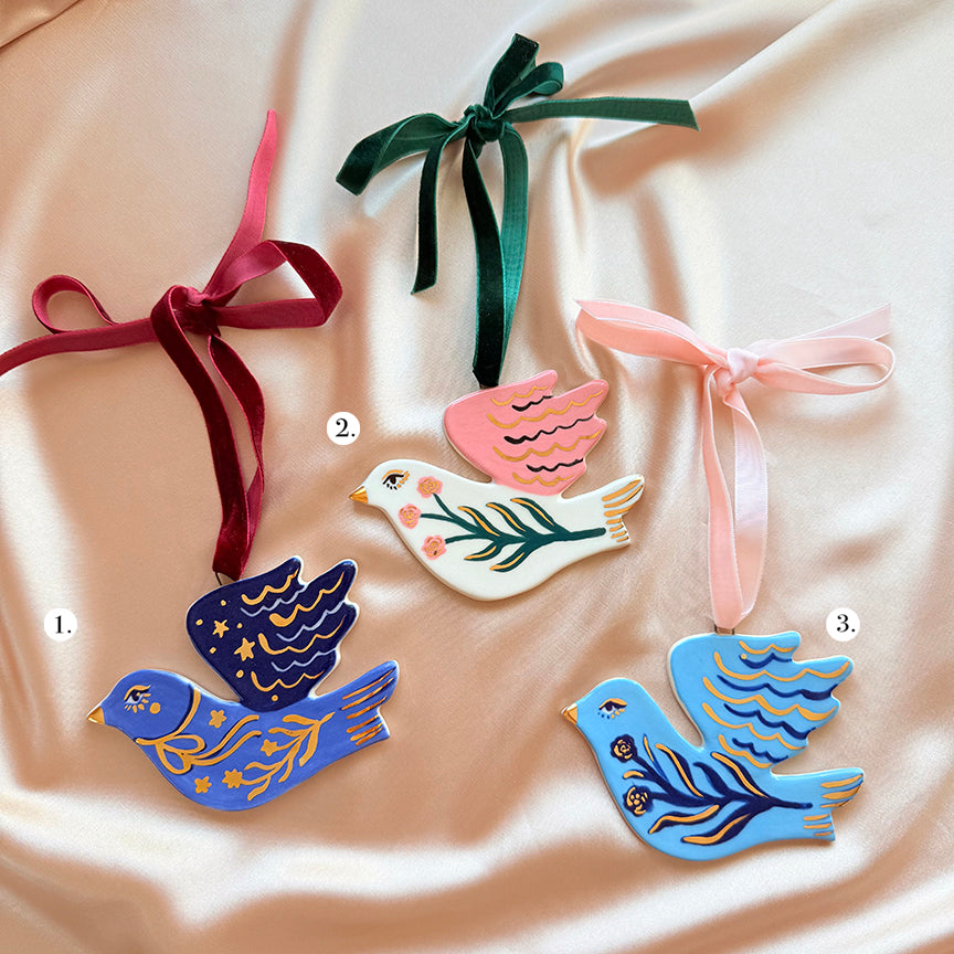 Folk Bird Ornaments