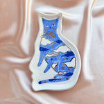 Porcelain Cat Jewelry Tray - Clouds