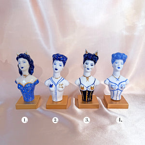 Delft Blue Doll Busts