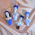 Delft Blue Doll Busts