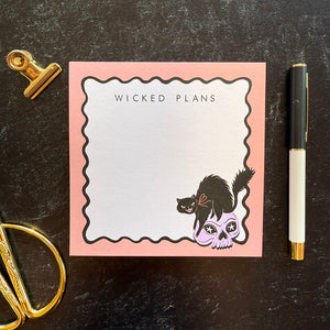 WICKED PLANS -  BLACK CAT NOTEPAD