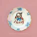 VINTAGE STYLE CAT PLATE - PUSSY