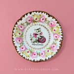 ANTIQUE CAT PLATE -FRESH OUT OF FUCKS.