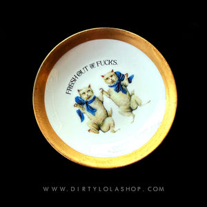 ANTIQUE TINY TRINKET DISH - MINI ALTAR TRAY - FRESH OUT OF FUCKS