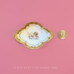 ANTIQUE TINY TRINKET DISH - MINI ALTAR TRAY - LEAVE ME ALONE.
