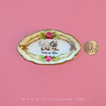 ANTIQUE TINY TRINKET DISH - MINI ALTAR TRAY - LEAVE ME ALONE.
