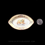 ANTIQUE TINY TRINKET DISH - MINI ALTAR TRAY - LEAVE ME ALONE.