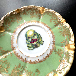 Antique SMALL Saucer Plate - Creature Decorative Plate
