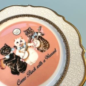 PRE-ORDER - FOOD SAFE - NEW -  Antique Style Plate - "Come back with a Warrant."