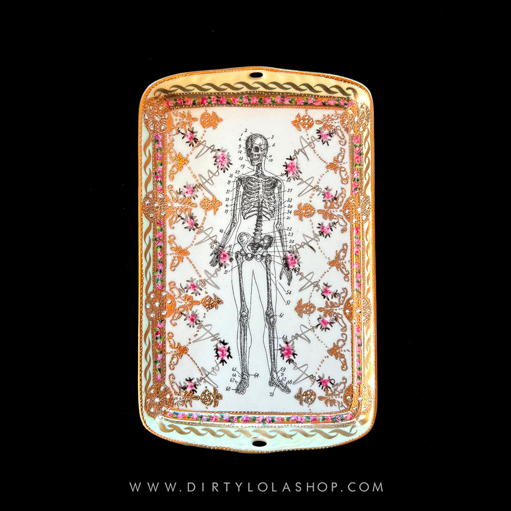 ANTIQUE SKELETON MORIAGE TRAY