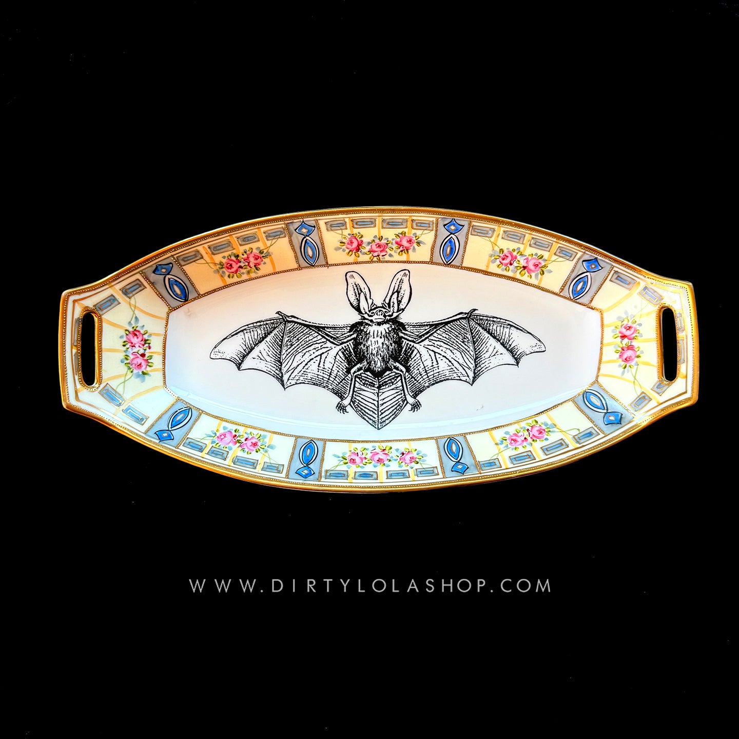 ANTIQUE BAT TRAY - SECONDS - FLAWED