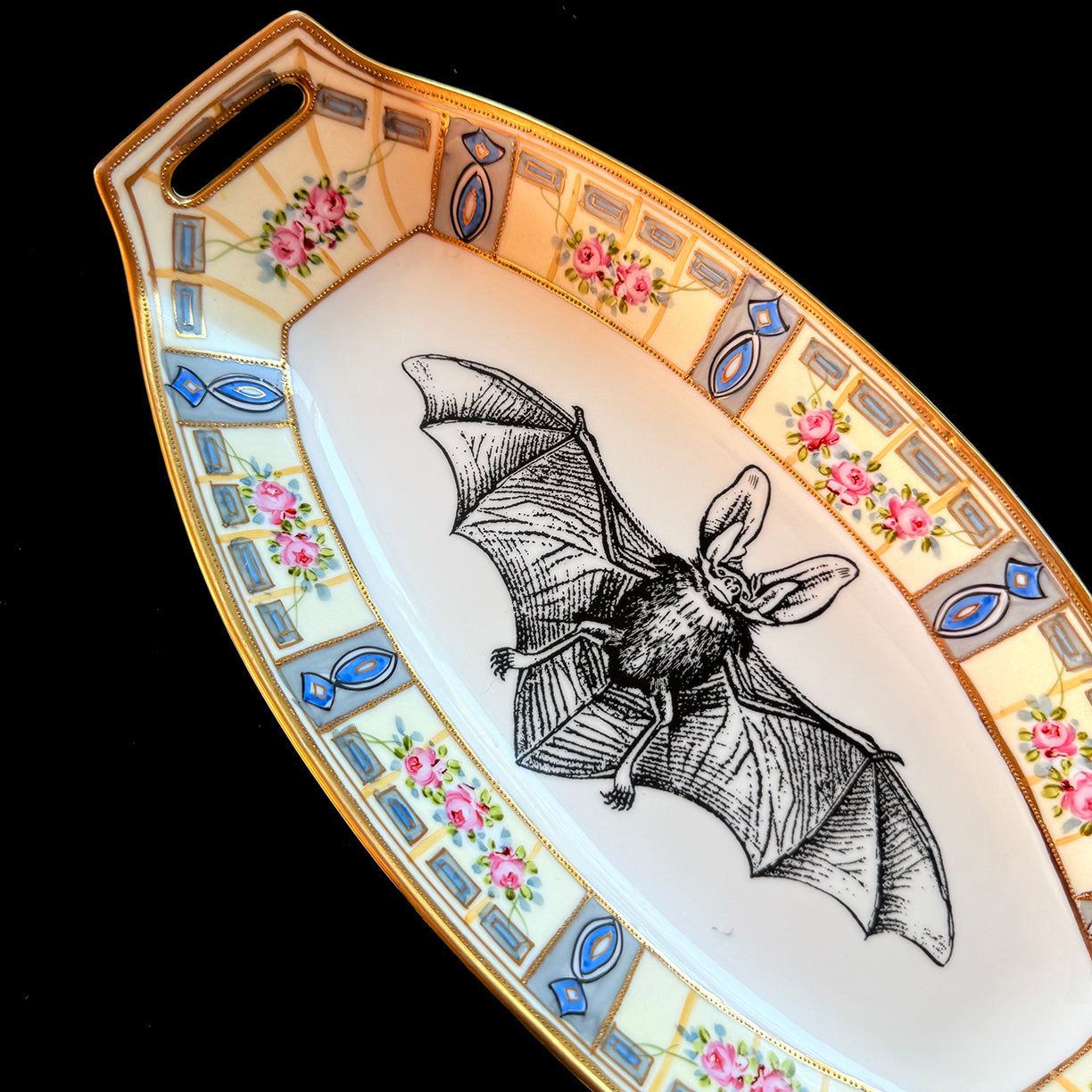 ANTIQUE BAT TRAY - SECONDS - FLAWED