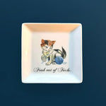 CAT TRINKET TRAY - "FRESH OUT OF FUCKS."