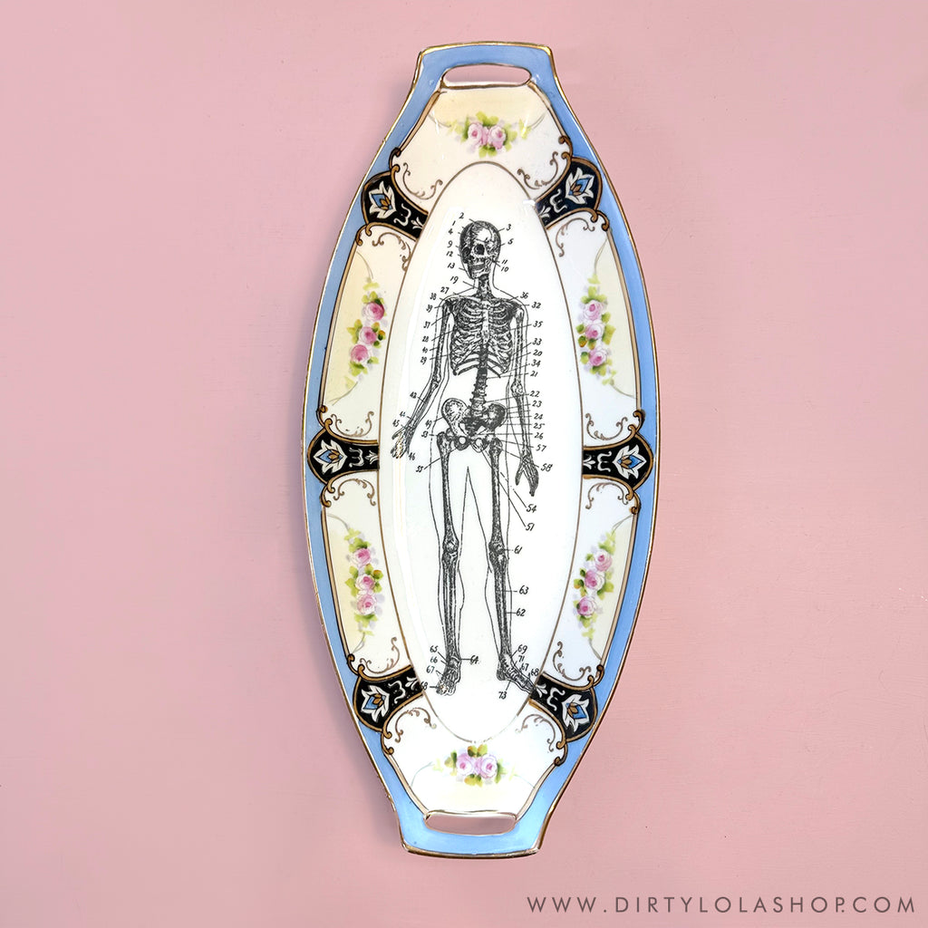 ANTIQUE JEWELRY TRAY - VANITY TRAY - SKELETON