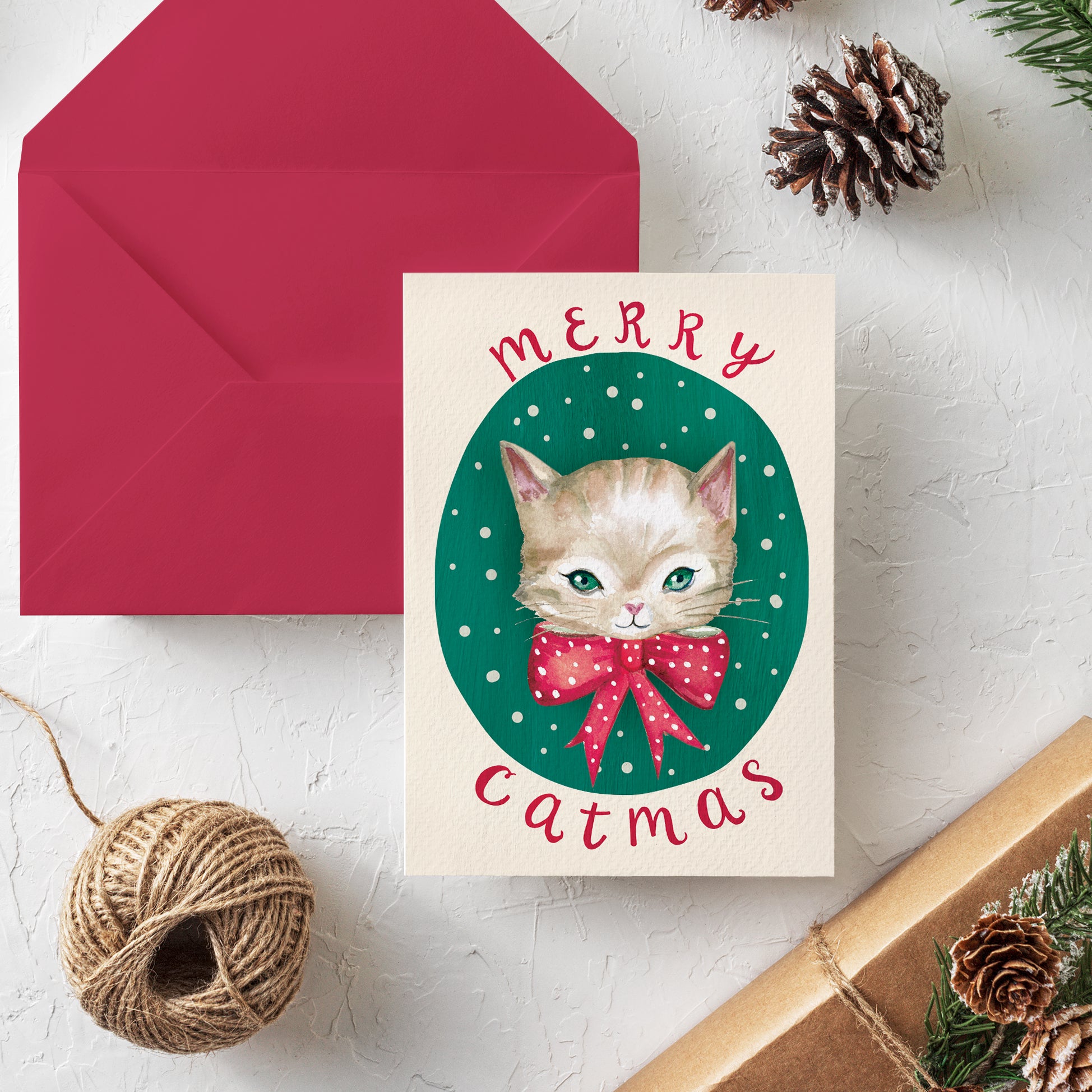 Merry Catmas Card