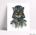 Vader Cat Art Print