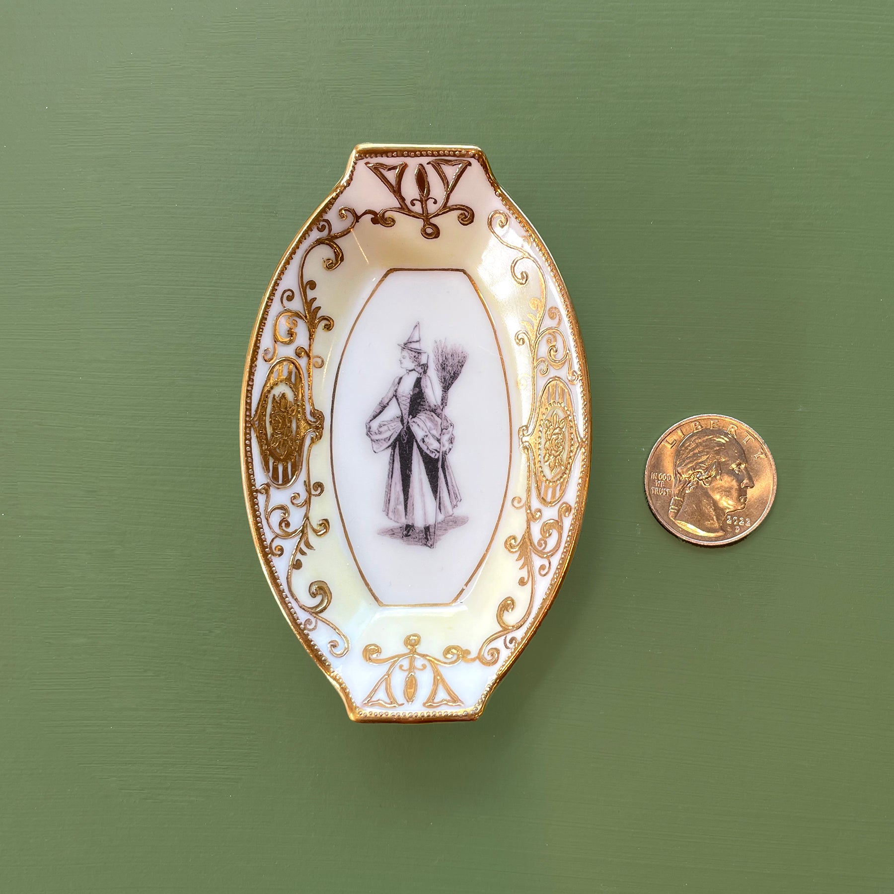 TINY Vintage Jewelry Tray - The Witch.