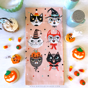 Halloween Kitties - Kitchen  - Tea Towel