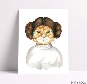 Princess Cat Art Print