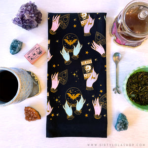Mystic Tea Towel - Kitchen Tea Towel - Tarot - Spooky Season
