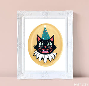 Yolk Halloween Cat Art Print